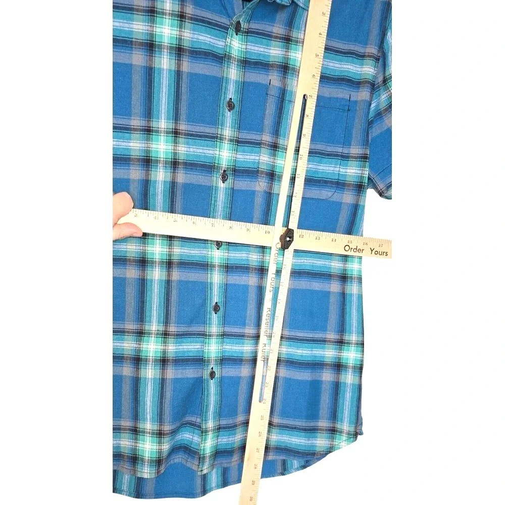 The North Face Loghill Hiking‎ Shirt SS Plaid Check Mens size Medium Outdoor